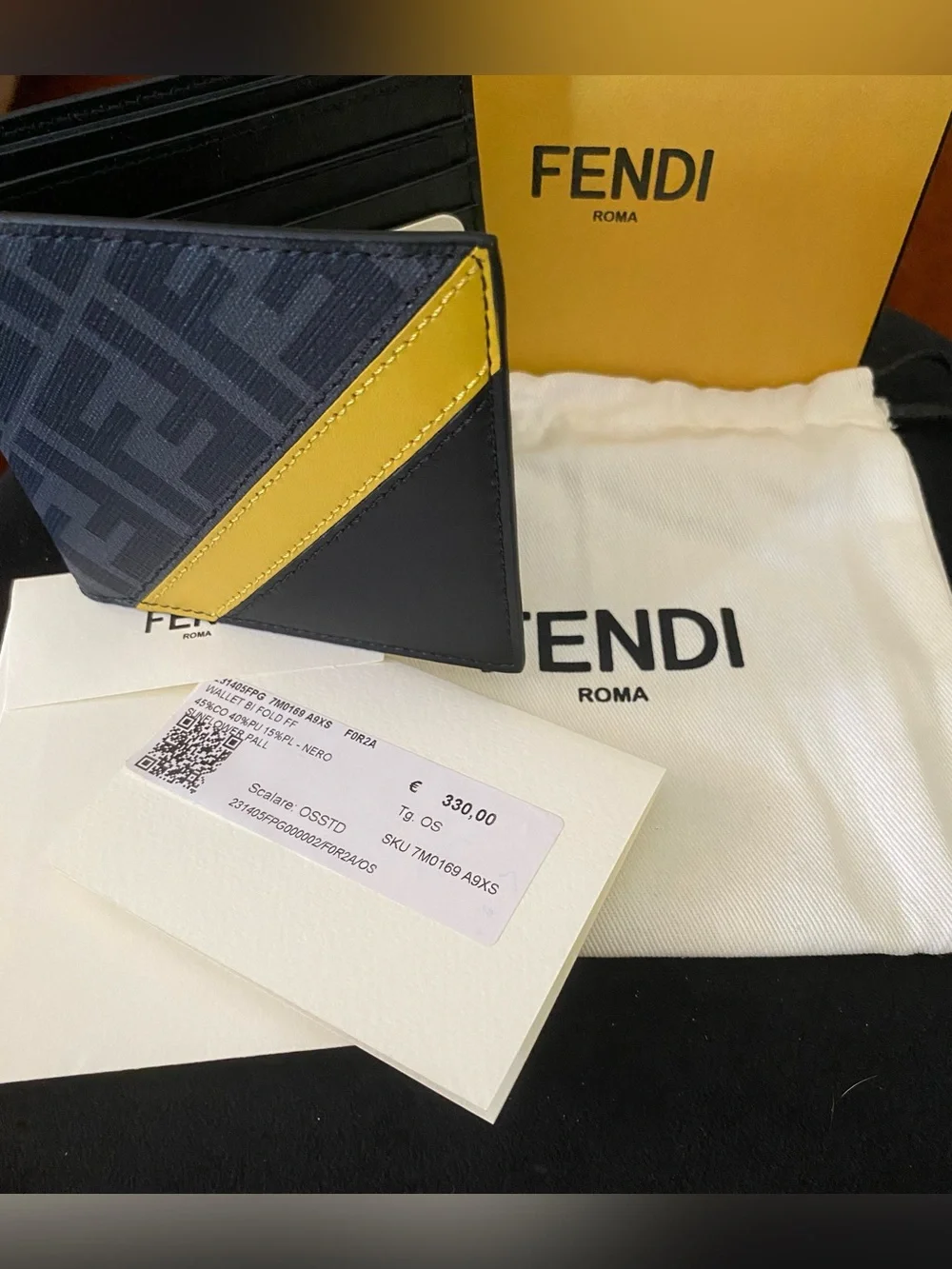Fendi Men’s Bifold Wallet New With Original Box And Dust Bag